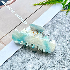 Pale Turquoise Acrylic Large Claw Hair Clips, for Girls Women Thick Hair, Pale Turquoise, 90mm