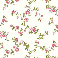 Flower Miniature Wallpapers, for Dollhouse Bedroom Decoration, Rectangle, Flower Pattern, 297x210mm