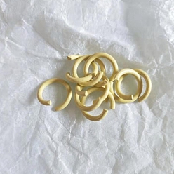 Светло-желтый Открытые кольца для прыжков из окрашенного железа для выпечки, круглые кольца, светло-желтый, 10x1.4 мм