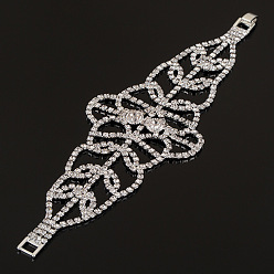 silver Bridal Jewelry Rhinestone Bracelet Arm Chain Wedding Accessories B158