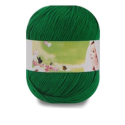 Green Milk Cotton Knitting Acrylic Fiber Yarn, 6-Ply Crochet Yarn, Punch Needle Yarn, Green, 2mm
