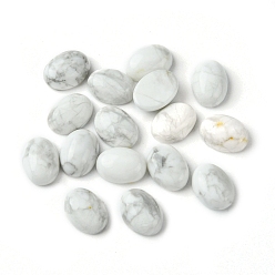 Howlite Natural Howlite Cabochons, Oval, 8~8.5x6~6.5x2.5~3.5mm