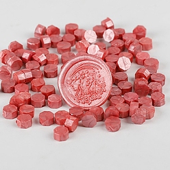 Light Coral Sealing Wax Particles, for Retro Seal Stamp, Octagon, Light Coral, Package Bag Size: 114x67mm, about 100pcs/bag