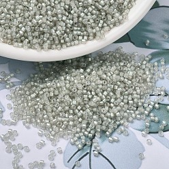 (DB1711) Pearl Lined Gray Mist AB MIYUKI Delica Beads, Cylinder, Japanese Seed Beads, 11/0, (DB1711) Pearl Lined Gray Mist AB, 1.3x1.6mm, Hole: 0.8mm, about 10000pcs/bag, 50g/bag