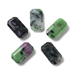 Рубин В Цоизита Натуральный рубин в Зойсайте кабошонов, прямоугольник граненый, 15x8.5x3.6 мм