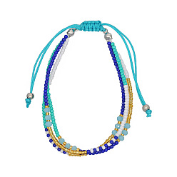 Color 10 Bohemian Style Colorful Beaded Crystal Bracelet for Women