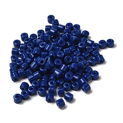 Dark Blue Opaque Acrylic Beads, Column, Dark Blue, 6.5x5mm, Hole: 2.2mm