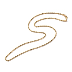 Golden 304 Stainless Steel Rope Chain Necklaces, with Lobster Claw Clasps, Golden, 23.62 inch(60cm), 3mm