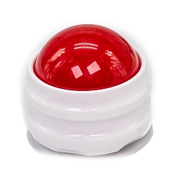 Red Resin Massage Roller Ball, with Plastic Findings, Handheld Relax Tool for Sore Muscles Relief Relaxing, Red, 65x61mm