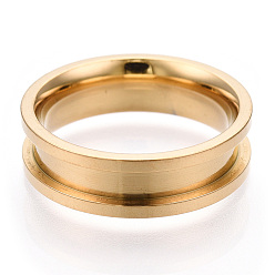 Золотой 201 Нержавеющая сталь рифленая кольцевая рифленая, кольцевой сердечник, для изготовления инкрустации, золотые, внутренний диаметр: 17 мм