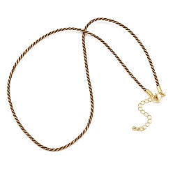 Кокосово-Коричневый 2мм нейлоновый плетеный шнур для изготовления ожерелий, с латунными выводами и 202 застежками из лобстера из нержавеющей стали, золотые, долговечный, стойки покрытие, кокосового коричневый, 17.72 дюйм (45 см)