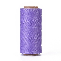 Color de Malva Cordón de poliéster encerado, cordón de micro macramé, hilo de coser encerado, piso, color de malva, 0.8 mm, aproximadamente 284.33 yardas (260 m) / rollo