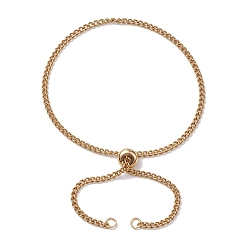 Golden 304 Stainless Steel Chain Bracelet Making, Golden, 10-1/8 inch(25.6cm)