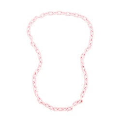 N2009-7 Pink Short Double-layered Cross Acrylic Necklace for Women - Long Fashion Jewelry Chain