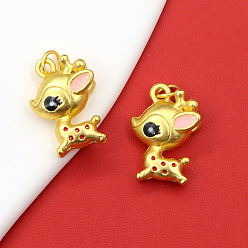 Type C 19mm/12mm Vietnam Sand Gold Cartoon Beads Series Sika Deer Pendant DIY Handwoven Jewelry Accessories SpongeBob SquarePants