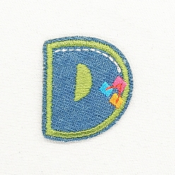 Letter D Computerized Embroidery Cloth Iron on/Sew on Patches, Costume Accessories, Appliques, Letter.D, 37x33mm