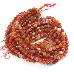 Red Agate Natural Manchurian Red Agate Beads Strands, Faceted, Round, Dyed & Heated, Colorful, 10mm, Hole: 1mm