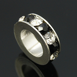 Реактивный Самолет Латунные бусины разделители для поставки стразов, класс А, Платиновый металл, струя, 8x2.5 мм, отверстие : 5 мм