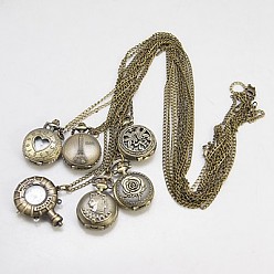 Античная Бронза Модные часы карманные железа, с латунной головкой часы, античная бронза, 780 мм