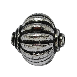 Antique Silver Plated Antique Acrylic Beads, Lantern, Antique Silver Plated, 14x14mm, Hole: 2mm, about 430pcs/500g