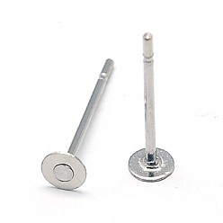 Stainless Steel Color 304 Stainless Steel Stud Earring Findings, Stainless Steel Color, 12x3mm, Pin: 0.7mm