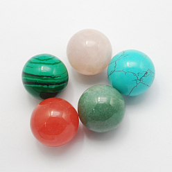 Смешанные камни Природные и синтетические драгоценный камень бисер, сфера драгоценного камня, разнообразные, нет отверстий / незавершенного, круглые, , 25 мм