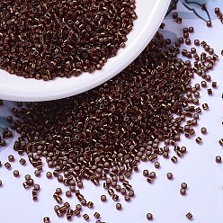 (DB1202) Темный Клюквенный с Серебряной Подкладкой Бусины miyuki delica, цилиндр, японский бисер, 11/0, (дБ 1202) темная клюква с серебряной подкладкой, 1.3x1.6 мм, отверстие : 0.8 мм, Около 2000 шт / 10 г