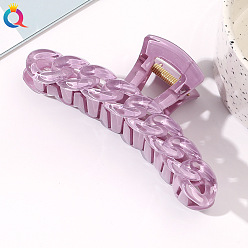 11cm Chain Clamp - Smoky Purple Shark Hair Clip Chain for Styling - Reverse Spray Painted Fish Clamp Accessory
