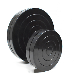 Black Plastic Rotate Turntable Sculpting Wheel, Revolving Cake Turntable, for Ceramic Clay Sculpture, Black, 18x3.5cm