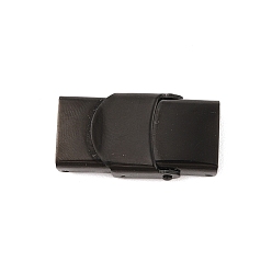 Черный Ионное покрытие (IP) гладкая поверхность 201 застежки ремешка для часов из нержавеющей стали, чёрные, 25x13x7 мм, отверстие : 10x3 мм