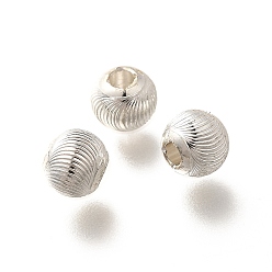 Платина Латунные бусины, долговечный, без кадмия и без свинца, круглые, платина, 6x5.5 мм, отверстие : 2 мм