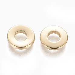 Golden 201 Stainless Steel Spacer Beads, Donut, Golden, 9x1.5mm, Hole: 3.5mm