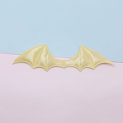 Cornsilk Bat Wing Shape Sew on Double-sided Satin Ornament Accessories, DIY Sewing Craft Decoration, Cornsilk, 14x38mm