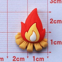 Другие Кабошоны из непрозрачной смолы на тему кемпинга, костер, 22x16 мм