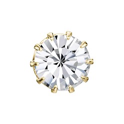 00030 Crystal Preciosa® maxima crystal пришивная французская чашка, чешский хрусталь, с настройками латуни, круглый(719 35 110 шаттон), золотые, 00030 кристалл, ss 39 (8.15~8.4 мм)