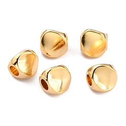 Real 24K Gold Plated Brass Spacer Beads, Long-Lasting Plated, Triangle, Real 24K Gold Plated, 4.5x4.5mm, Hole: 1.8mm