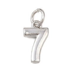 Платина Латунь прелести, число, долговечный, без кадмия и без свинца, стойки покрытие, с целью перехода в кольце, платина, 12x7x1.5 мм, отверстие : 3.4 мм