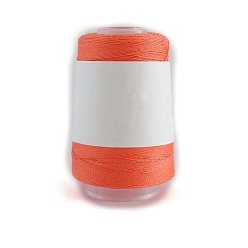 Orange 280M Size 40 100% Cotton Crochet Threads, Embroidery Thread, Mercerized Cotton Yarn for Lace Hand Knitting, Orange, 0.05mm