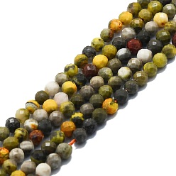 Bumblebee Jasper Natural Bumblebee Jasper Beads Strands, Faceted, Round, 3mm, Hole: 0.7mm, about 132pcs/strand, 15.16''~15.55''(38.5~39.5cm)
