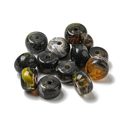 Black Opaque Acrylic Bead, Rondelle, Black, 8x5mm, Hole: 1.6mm