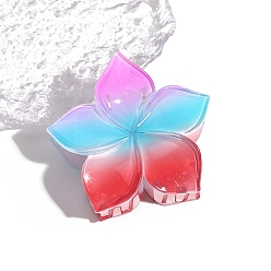 Красный Цветочные пластиковые заколки для волос с когтями, аксессуары для волос для женщин и девочек, красные, 68x77 мм