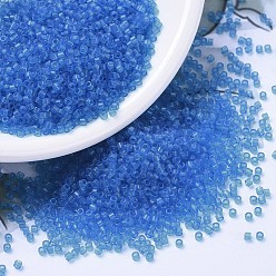 (DB1318) Окрашенный Прозрачный Синий Капри Бусины miyuki delica, цилиндр, японский бисер, 11/0, (db 1318) окрашенный прозрачный капри синий, 1.3x1.6 мм, отверстие : 0.8 мм, Около 2000 шт / 10 г