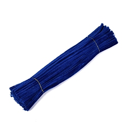 Midnight Blue Pipe Cleaners, DIY Chenille Stem Tinsel Garland Craft Wire, Midnight Blue, 300~305x5~7mm, about 95~100 strip/bundle