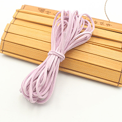Pearl Pink Faux Suede Cord, for Leathercraft, Pearl Pink, 3x1.6mm, about 5.47 Yards(5m)/Bundle