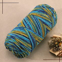 Dodger Blue 5-Ply Milk Cotton Knitting Acrylic Fiber Yarn, for Weaving, Knitting & Crochet, Dodger Blue, 2.5mm