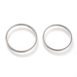 Stainless Steel Color 304 Stainless Steel Plain Band Rings, Stainless Steel Color, 1mm, US Size 7~7 3/4(17.3~17.9mm)