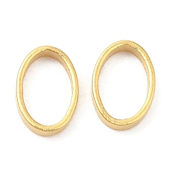 Real 24K Gold Plated Brass Linking Rings, Cadmium Free & Lead Free, Long-Lasting Plated, Oval, Real 24K Gold Plated, 6x4x1mm, Inner Diameter: 5x3mm
