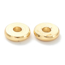 Real 18K Gold Plated Brass Spacer Beads, Long-Lasting Plated, Flat Round/Disc, Heishi Beads, Real 18K Gold Plated, 6x1.5mm, Hole: 1.8mm