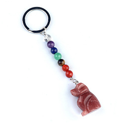 Фиолетовый Авантюрин Фиолетовый брелок из авантюрина, с кварцевым резонатором, аметист, ляпис, авантюрин, красный агат, красная яшма, собака, 11 см