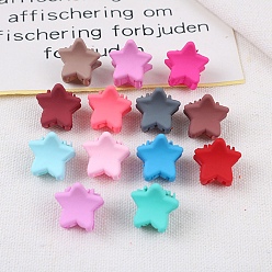 Star Plastic Claw Hair Clips, Macaron Color Hair Accessories for Girls or Women, Star Pattern, 15mm, 30pcs/bag